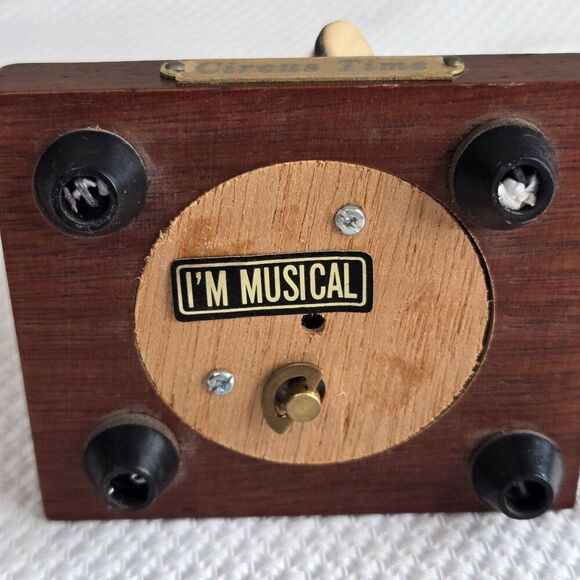 Vintage Circus Time Musical Clown Figurine Figure Dancing Dog 6" - Picture 6 of 6